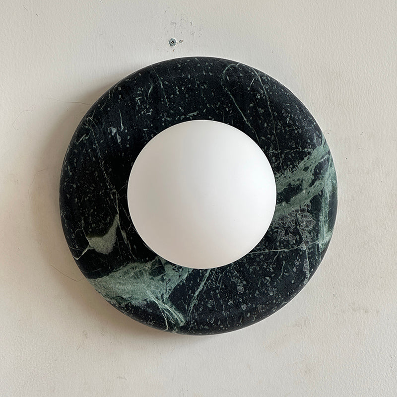 Solene Dark Green Marble Wall Sconce