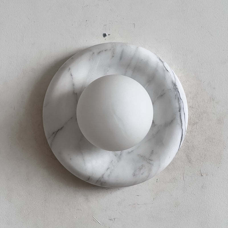 Solene White Marble Wall Sconce