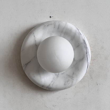 Solene White Marble Wall Sconce
