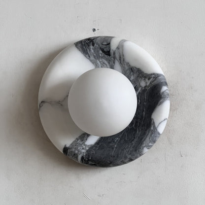 Solene White Marble Wall Sconce