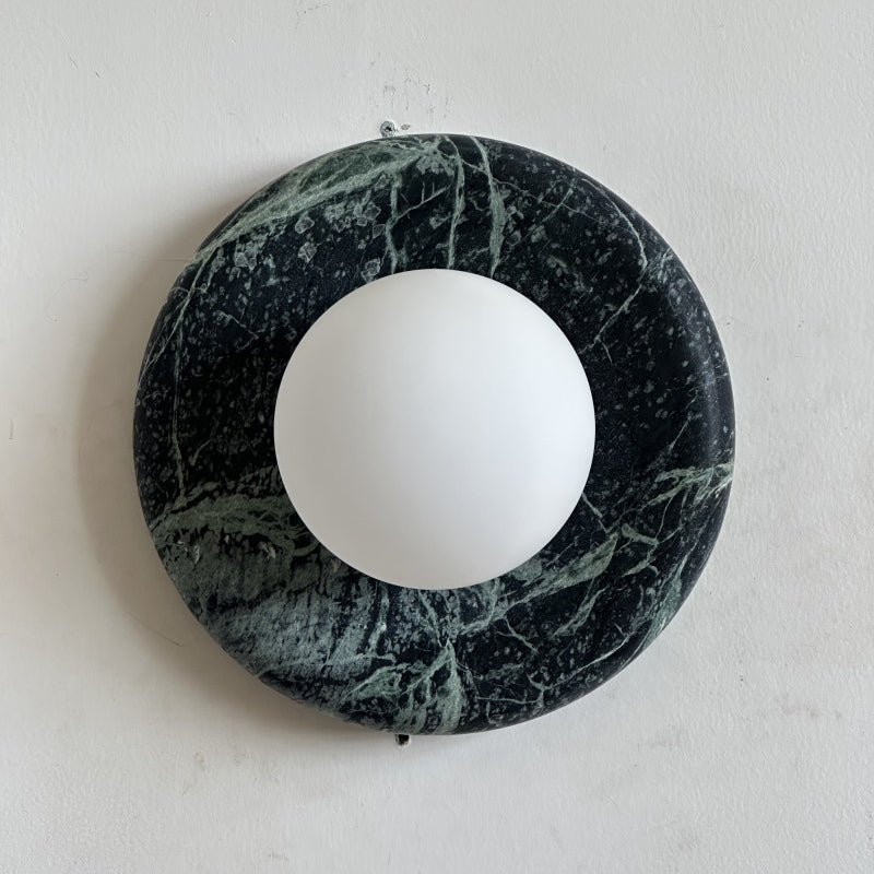Solene Dark Green Marble Wall Sconce