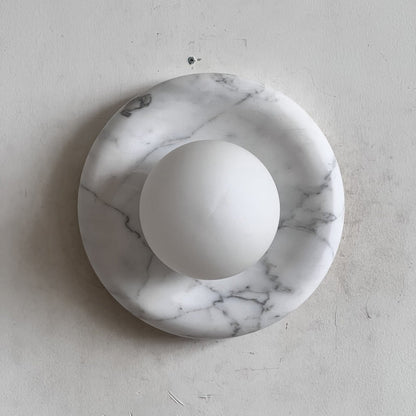 Solene White Marble Wall Sconce