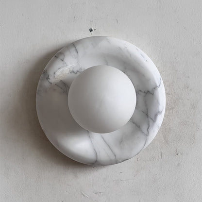 Solene White Marble Wall Sconce