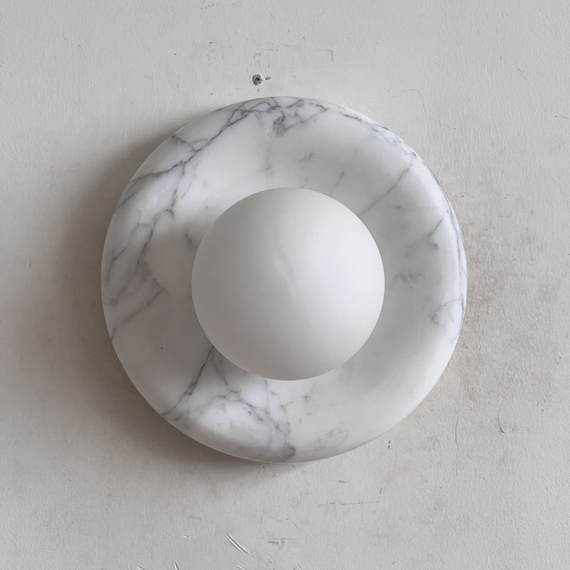 Solene White Marble Wall Sconce