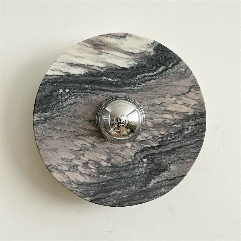 Isolde Round Marble Wall Sconce
