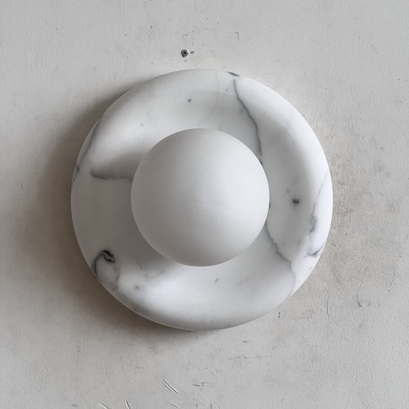 Solene White Marble Wall Sconce