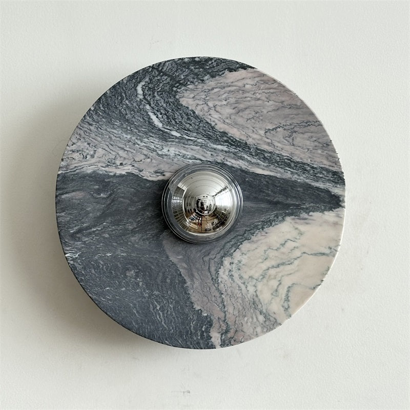 Isolde Round Marble Wall Sconce