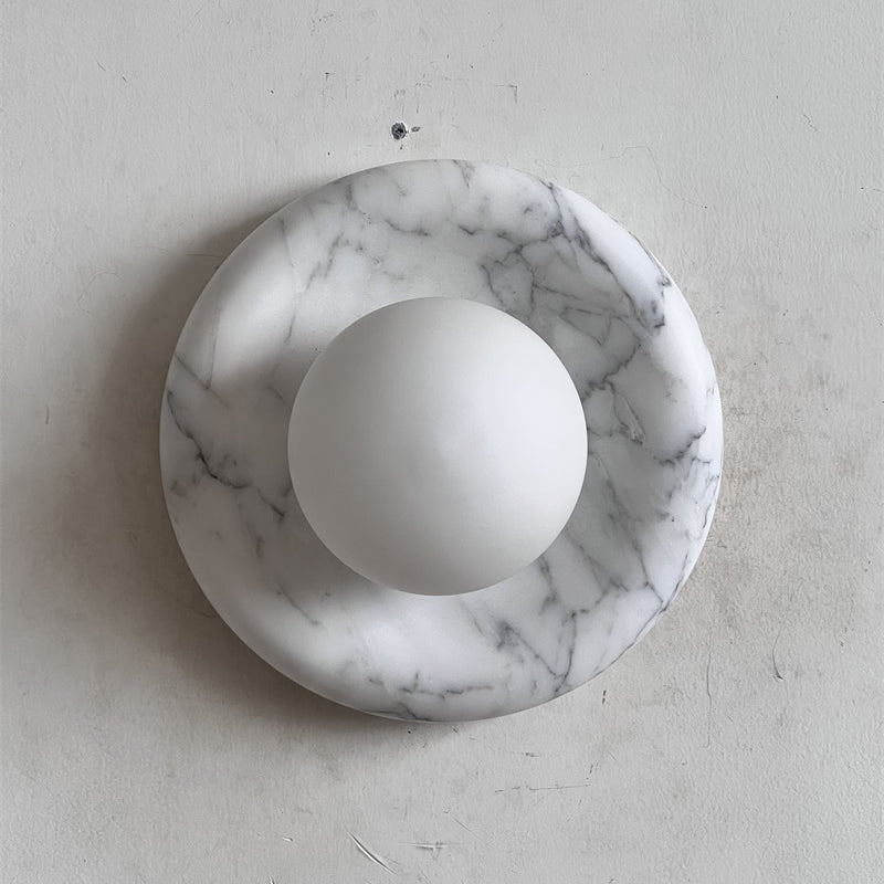 Solene White Marble Wall Sconce