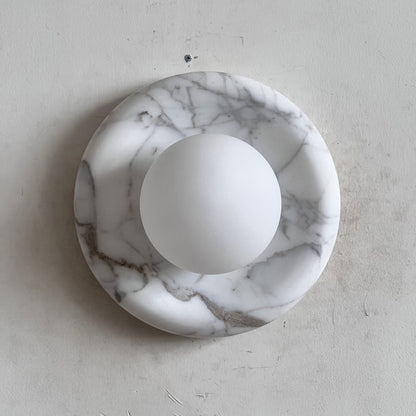 Solene White Marble Wall Sconce