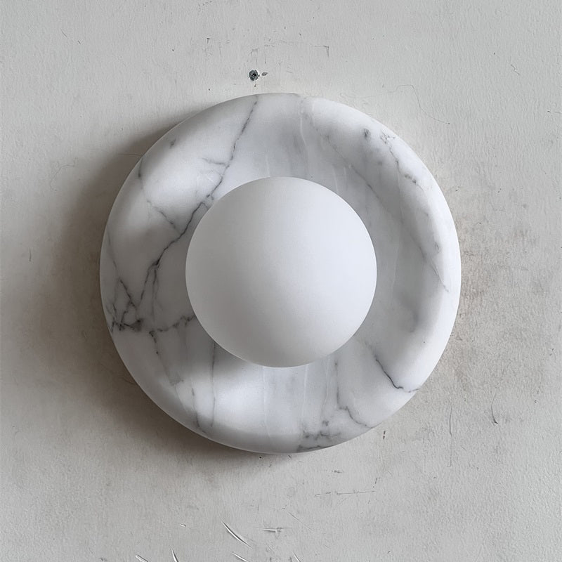Solene White Marble Wall Sconce
