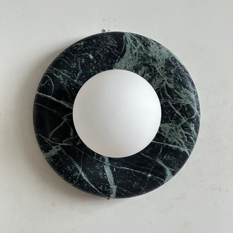 Solene Dark Green Marble Wall Sconce