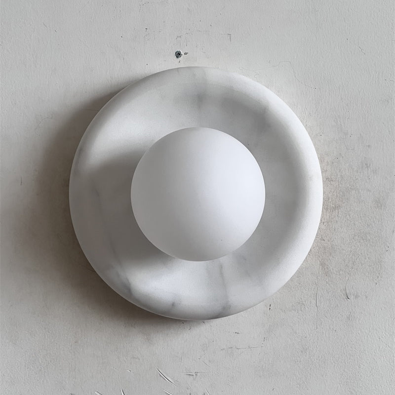 Solene White Marble Wall Sconce