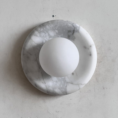 Solene White Marble Wall Sconce