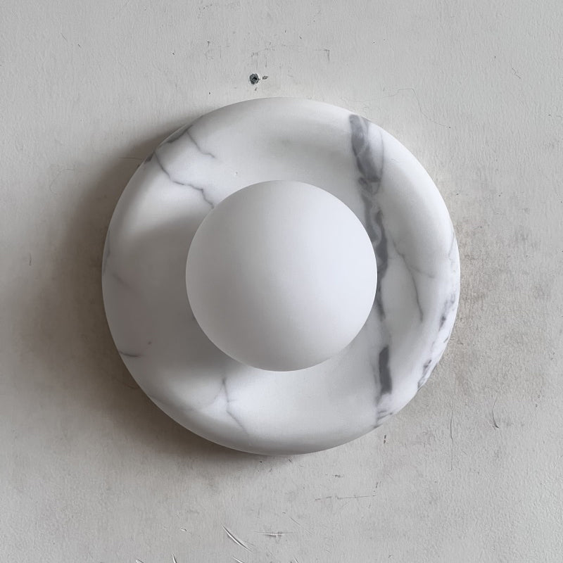Solene White Marble Wall Sconce