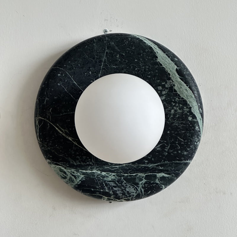Solene Dark Green Marble Wall Sconce