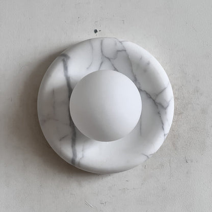 Solene White Marble Wall Sconce