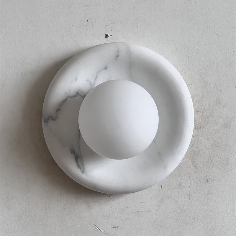 Solene White Marble Wall Sconce