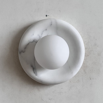Solene White Marble Wall Sconce