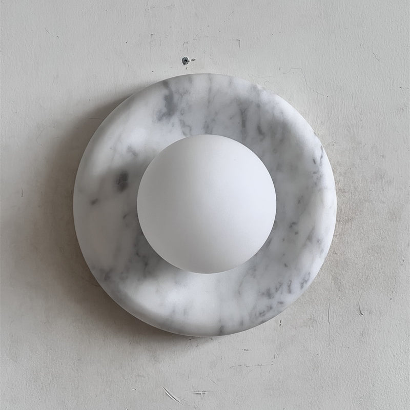 Solene White Marble Wall Sconce