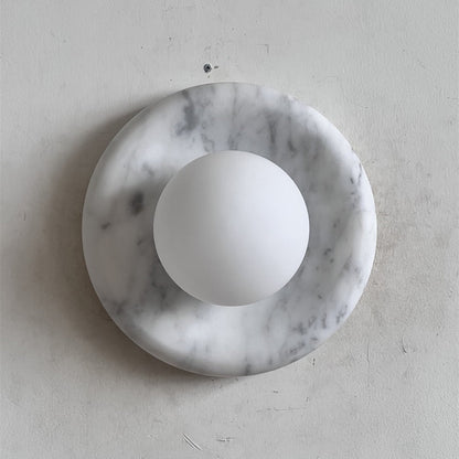 Solene White Marble Wall Sconce