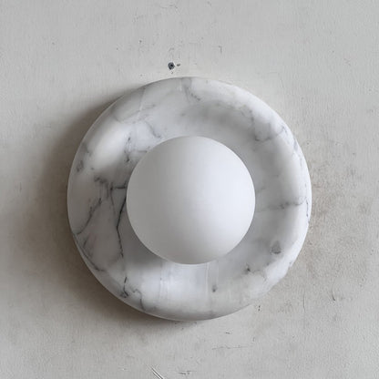 Solene White Marble Wall Sconce