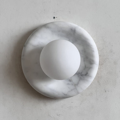 Solene White Marble Wall Sconce