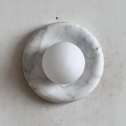 Solene White Marble Wall Sconce