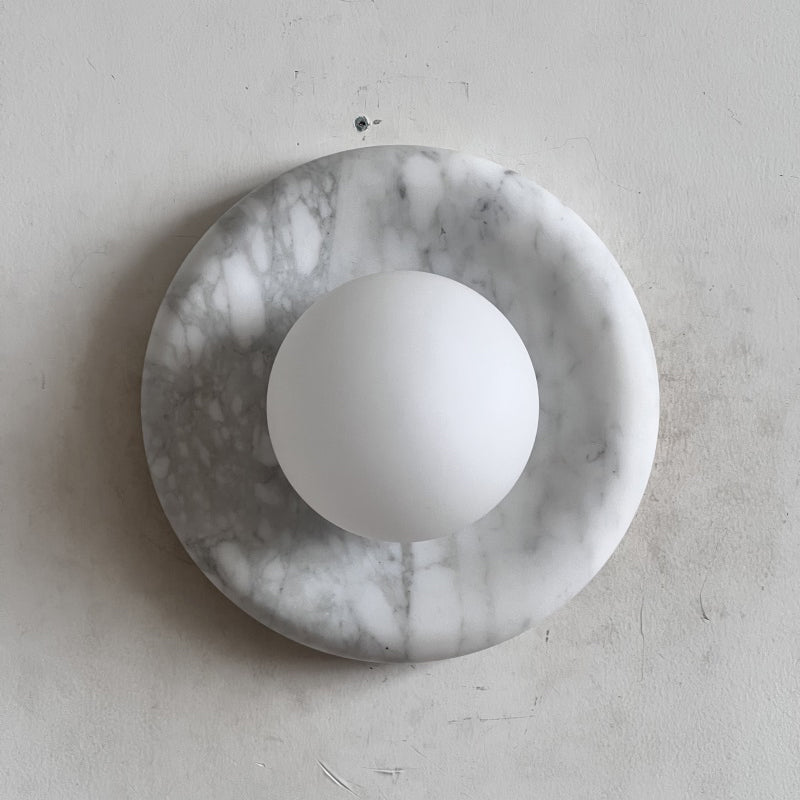 Solene White Marble Wall Sconce