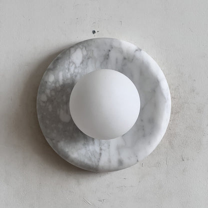 Solene White Marble Wall Sconce
