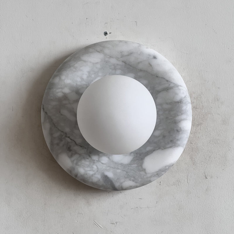 Solene White Marble Wall Sconce