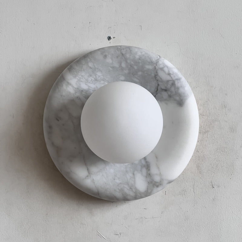 Solene White Marble Wall Sconce