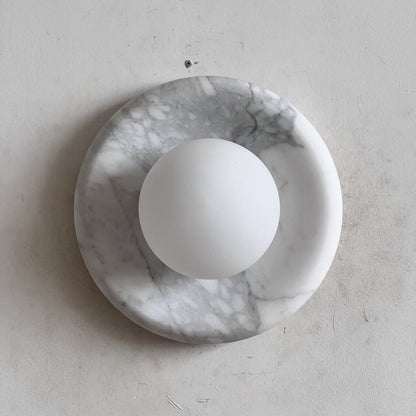 Solene White Marble Wall Sconce