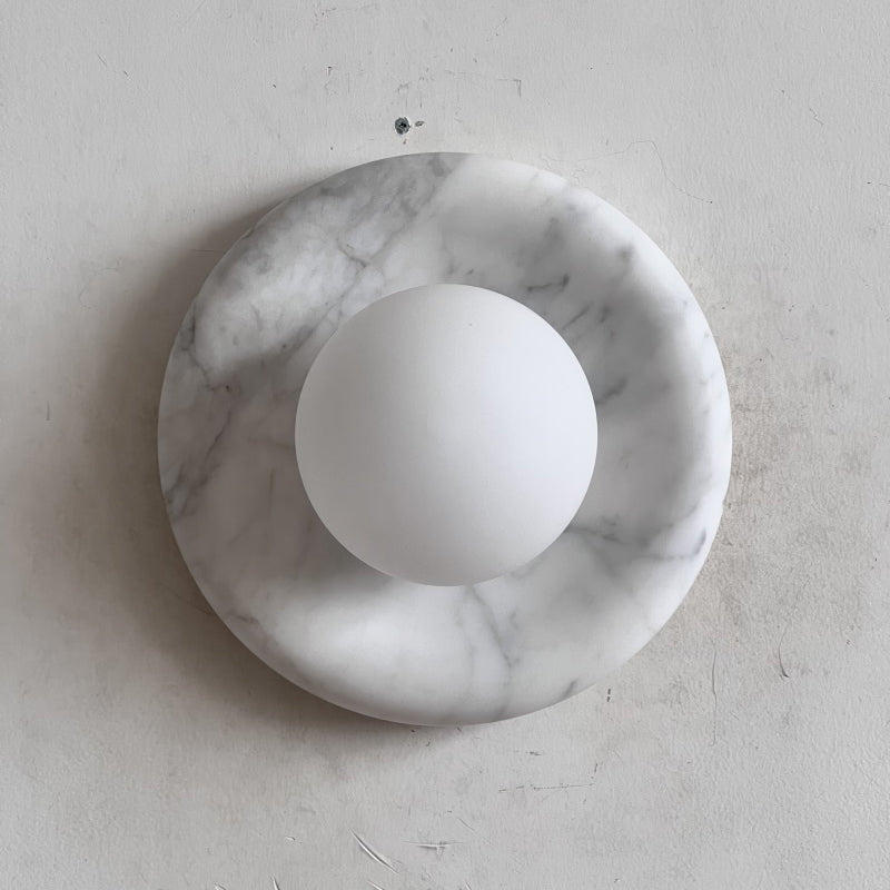 Solene White Marble Wall Sconce