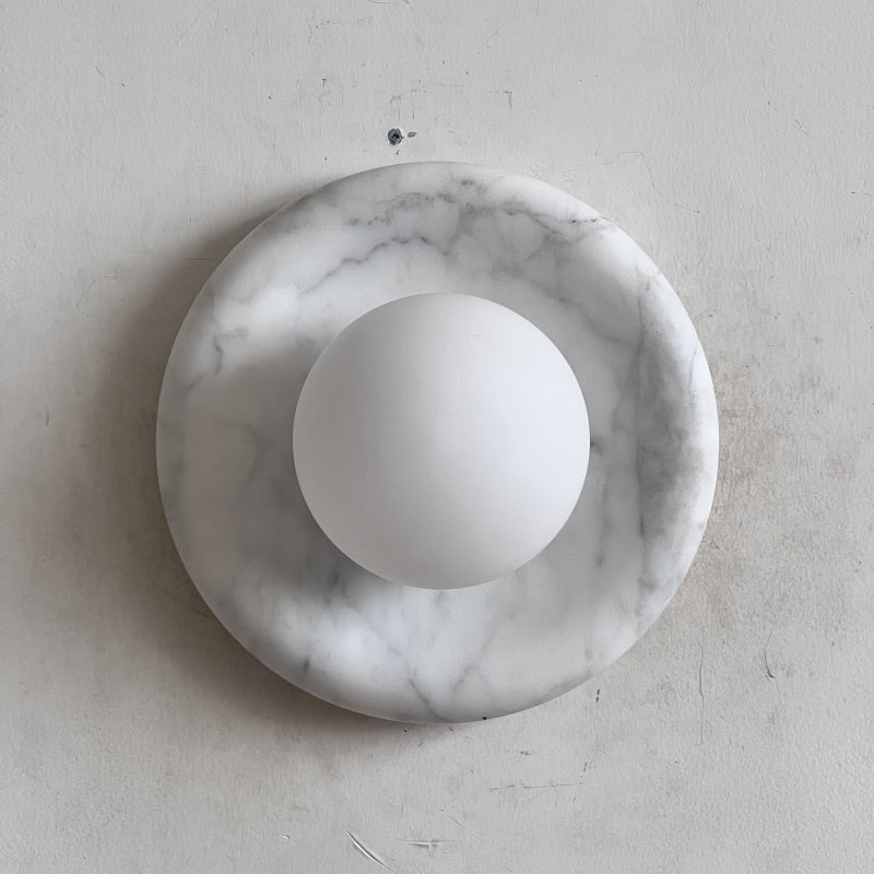 Solene White Marble Wall Sconce