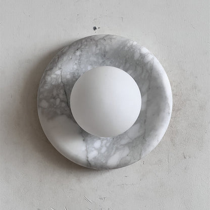 Solene White Marble Wall Sconce