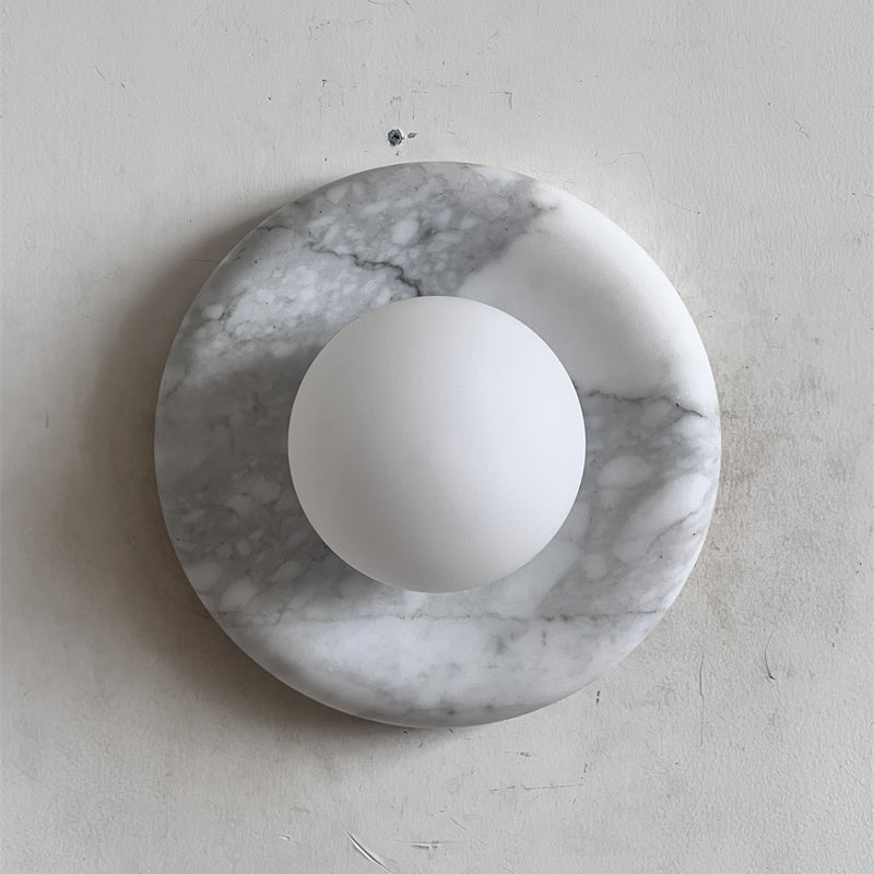 Solene White Marble Wall Sconce