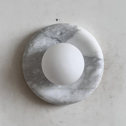 Solene White Marble Wall Sconce