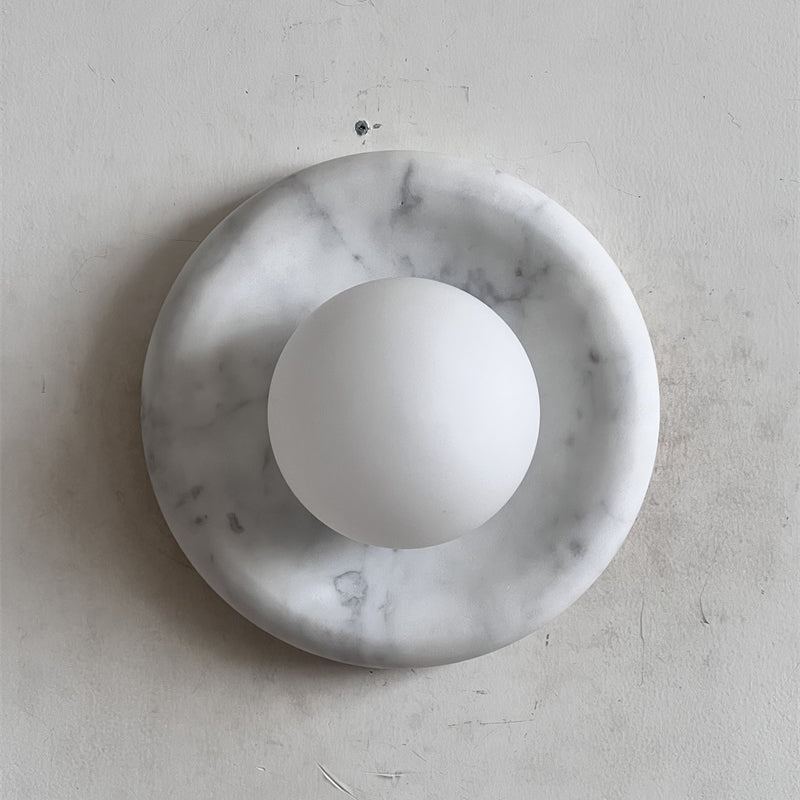 Solene White Marble Wall Sconce