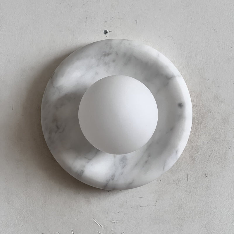 Solene White Marble Wall Sconce