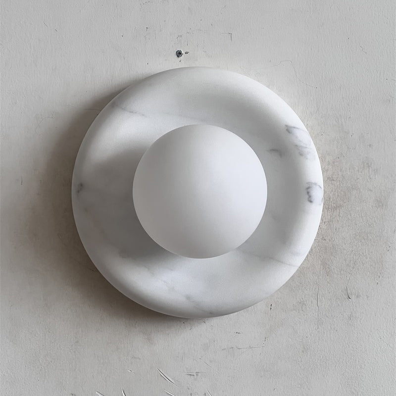 Solene White Marble Wall Sconce