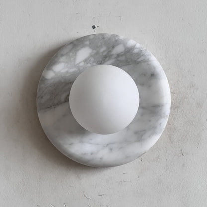 Solene White Marble Wall Sconce