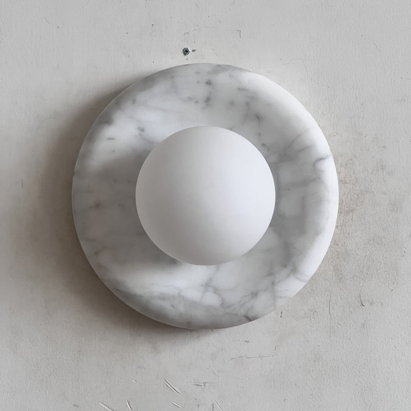 Solene White Marble Wall Sconce
