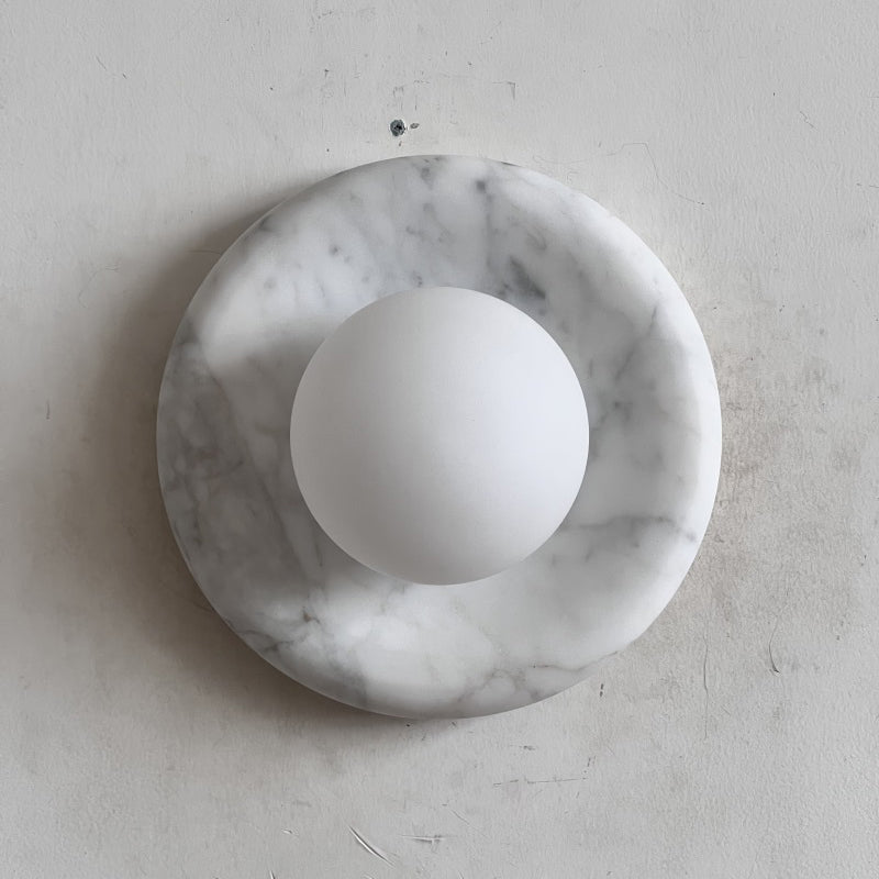 Solene White Marble Wall Sconce