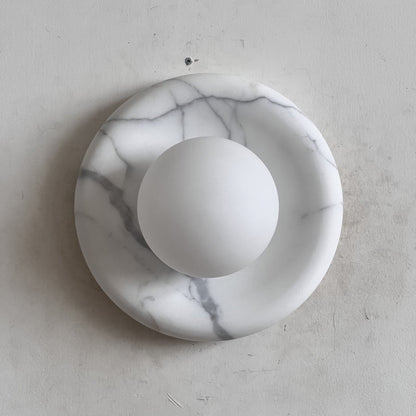 Solene White Marble Wall Sconce