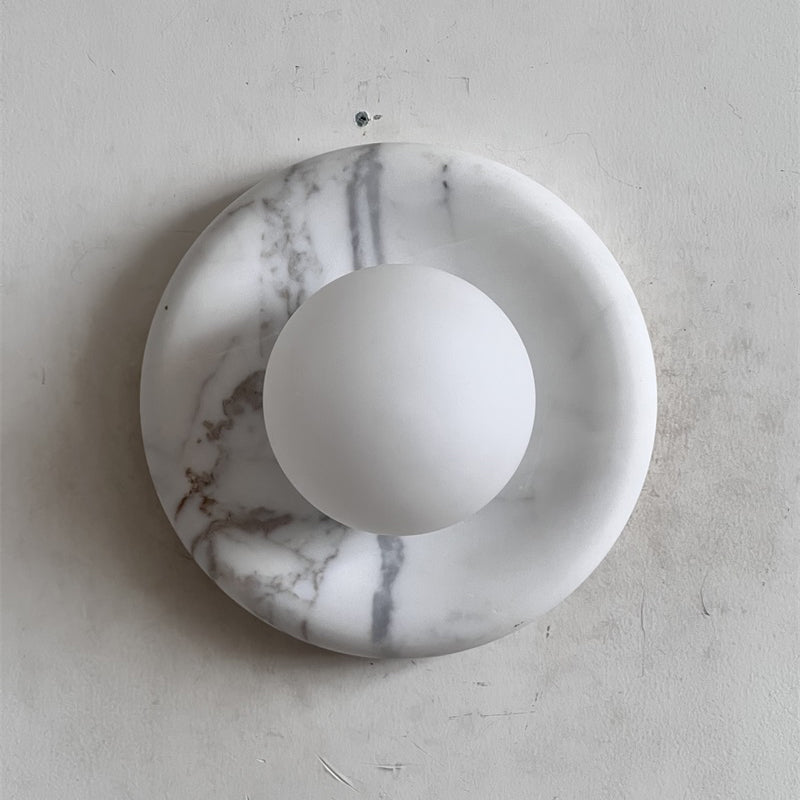 Solene White Marble Wall Sconce