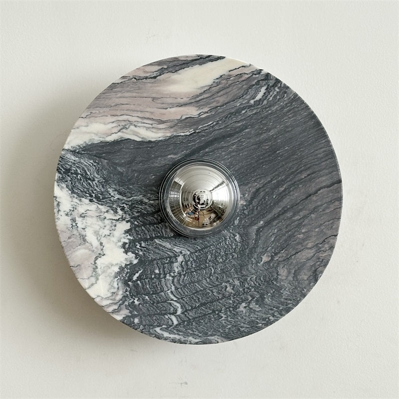 Isolde Round Marble Wall Sconce