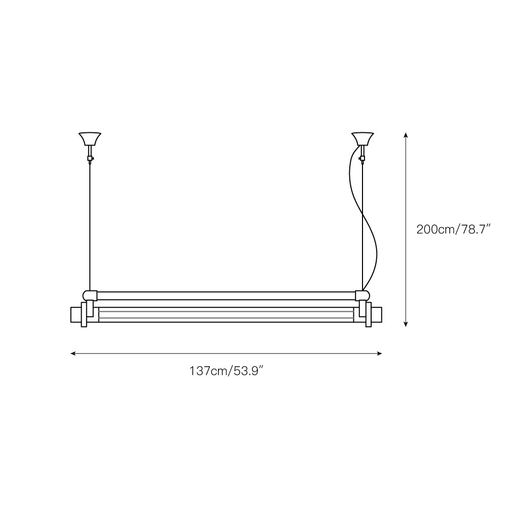 Keso Industrial Tube Pendant Light