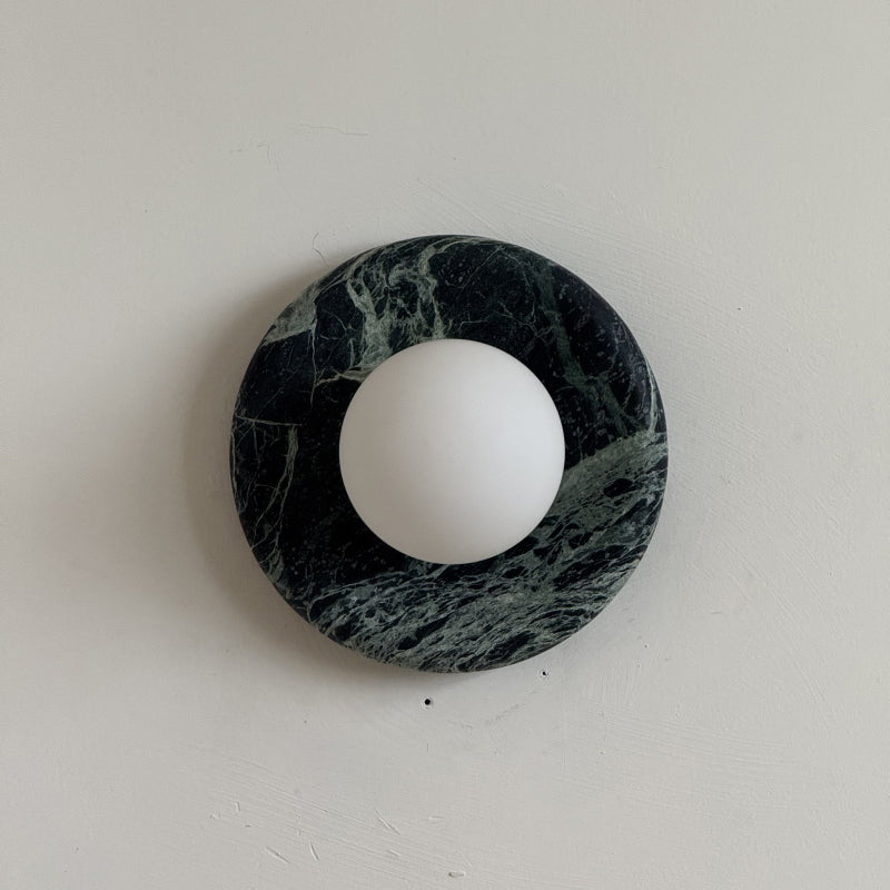 Solene Dark Green Marble Wall Sconce