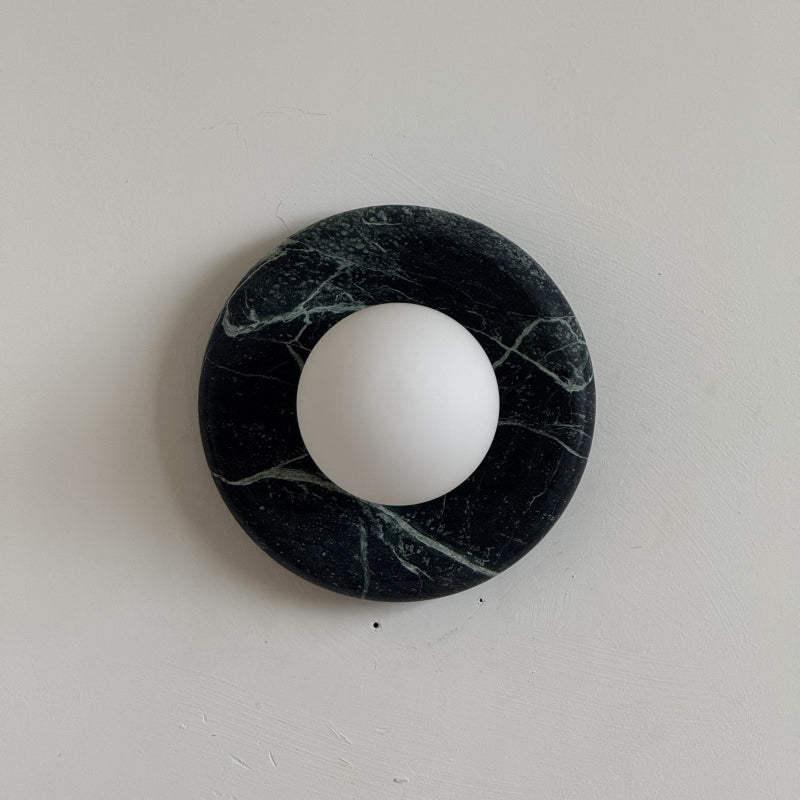 Solene Dark Green Marble Wall Sconce