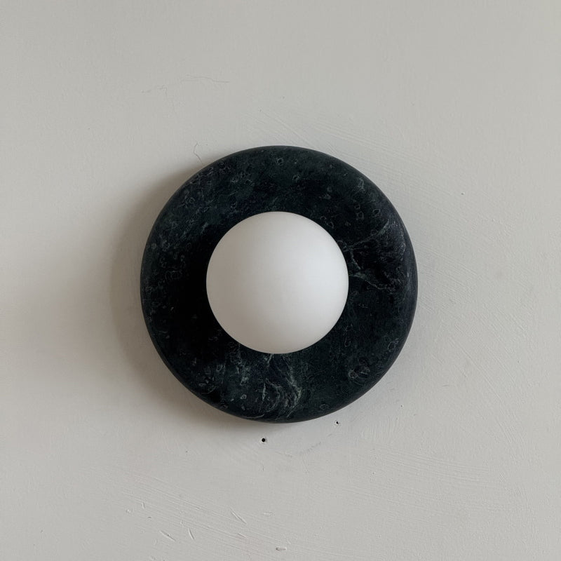 Solene Dark Green Marble Wall Sconce